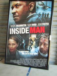 lot 219 image: INSIDE MAN  Movie Poster framed