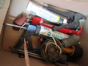 lot 234 image: caulking guns, misc. tools