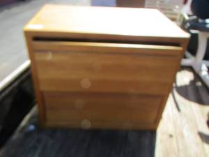 lot 262 image: 2 drawer wooden heavy duty filing cabinet