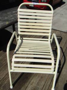 lot 263 image: white patio chair