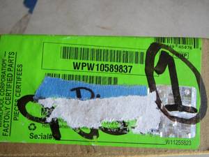 lot 281 image: APPLIANCE PARTS - WPW10589837  Whirlpool W10589837 Refrigerator Electronic Control Board In Boxes PACKAGING  SEE DESCRIPTION