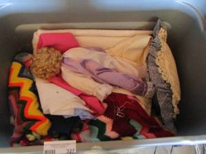 lot 327 image: AFGAN,  DOLL,  PILLOW,  LINENS