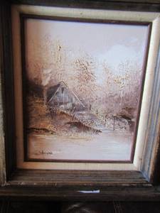 lot 330 image: framed house art