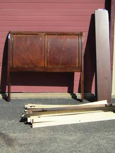 lot 347 image: hbfb side rails and slats bed frame