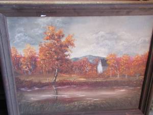 lot 384 image: ART IECE - LANDSCAPE  FRAMED