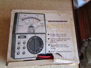lot 389 image: MICRONTA MULTITESTER  20,000OHMS VOLT  CAT 22-2078