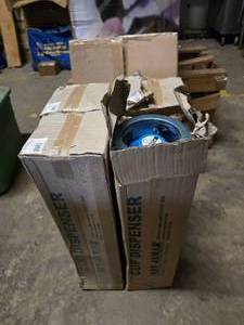 lot 15 image: Lot of 4 San Jamar Stainless Counter Mount Cup Dispensers.  Model C3400CF