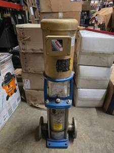 lot 55 image: Goulds Water Technology e-SV 15SV5ND8F60 Vertical Multi-Stage Stainless Steel 1.5 HP 1750 RPM Pump