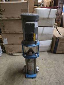 lot 57 image: Goulds Water Technology e-SV 1SV11TD4F20 Vertical Multi-Stage Stainless Steel 1.5 HP 3500 RPM Pump