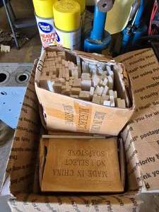 lot 215 image: Large Lot of Flat Soapstone Markers