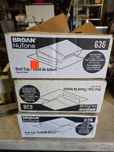 lot 218 image: Lot of 3 New Broan NuTone Roof Caps