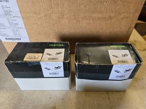 lot 257 image: 2 Boxes of Festool No 201352 Domino Connector Double Bolts.  16 Anchors Per Box.  Boxes are open but complete.
