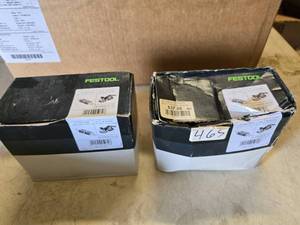 lot 258 image: 2 Boxes of Festool No 201352 Domino Connector Double Bolts.  16 Anchors Per Box.  1 Box is open but complete.