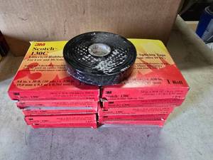 lot 269 image: Lot of 10 Rolls of 3M Scotch 130C 34x30 Linerless Rubber Splicing Tape