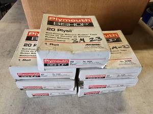 lot 272 image: Lot of 7 Plymouth Bishop 20 Plysil Self-Fusing Silicon Rubber Tape