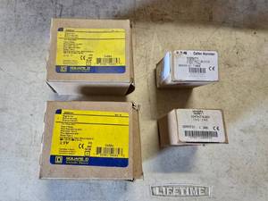 lot 274 image: Lot of 2 Square D 9998X44 Magnet Coils w 2 Eaton 10250T1 Contact Blocks