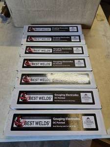 lot 26 image: 6 Packs of Best Welds 22-043-003x 14 x 12 Gouging Electrodes.  DC Pointed.  50 Per Pack