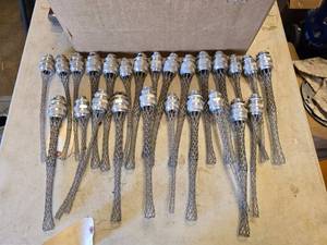 lot 119 image: Lot of 25 Wire Mesh Grip Cord Restraints