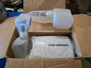 lot 299 image: Case of Refillable Touch Free Dispensers.  4 Per Case.