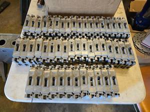 lot 337 image: Lot of Approx 50 Westinghouse Mark 75 20amp Breakers