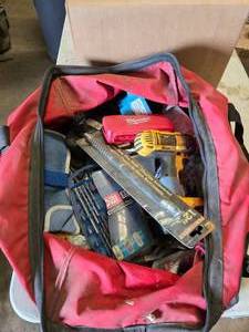 lot 375 image: Large Tool Bag w Misc Tools.  Includes Everything Pitcured.