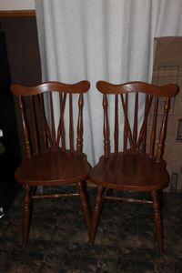 lot 142 image: Two Wooden Chairs