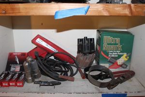 lot 184 image: Timing Light Spark Plugs Wires And More
