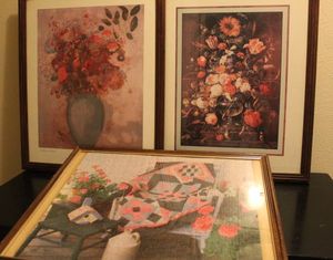 lot 87 image: Two Framed Pictures and One Framed Puzzle 22x17