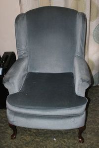 lot 363 image: Blue Vintage Armchair&nbsp