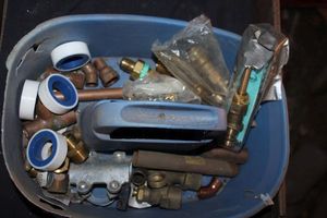lot 202 image: Copper and Brass Plumbing Parts