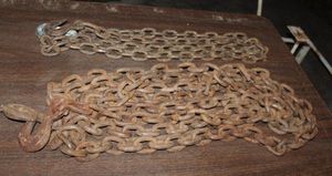 lot 28 image: Two Heavy Duty Tow Chains, Two regular Two Chains