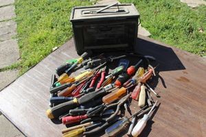 lot 224 image: Ammo Box Full of Misc. Hand Tools