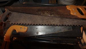 lot 255 image: Vintage Hand Saws