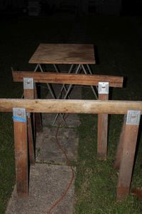 lot 261 image: Three Portable Sawhorses