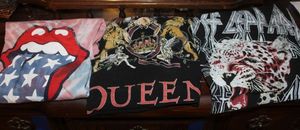 lot 14 image: Rolling Stones, Queen, and Def Leapard Concert T-Shirts
