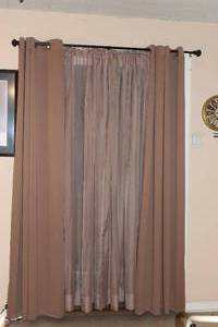 lot 109 image: 2 Curtain Panels and 4 Sheer Curtain Panels (1 set not pictured