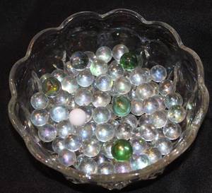 lot 391 image: Bowl Full of Various Marbles