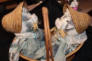 lot 309 image: His and hers cows in a Basket
