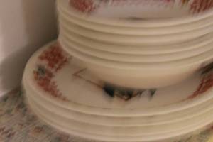 lot 347 image: DishesTable Tops Unlimited ,Fresh Garden Plates and Bowls