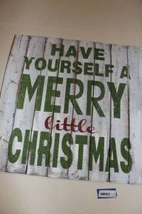 lot 436 image: Wooden Christmas Wall Sign