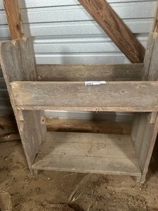 lot 382 image: WOOD SHELF 2 FT  X 2 FT X 1 FT2