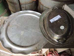 lot 399 image: silver plate platters