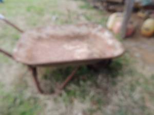 lot 417 image: vintage wheel barrel