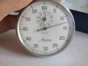 lot 43 image: VINTAGE MINERVA STOP WATCH W  SPLIT SECONDS   & Irvine & Jachens BOX
