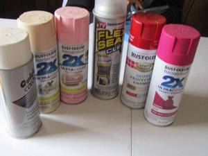lot 80 image: flex seal- spray paints and more