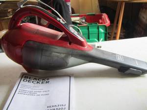 lot 91 image: black and decker hand held vacuum in original box with paperwork