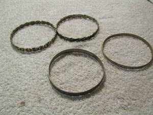 lot 154 image: qty 4 silver color bracelets