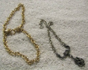 lot 144 image: silver and gold color bracelets