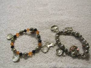 lot 137 image: qty 2 Halloween charm bracelets