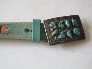lot 197 image: beautiful womens turquoise western style belt